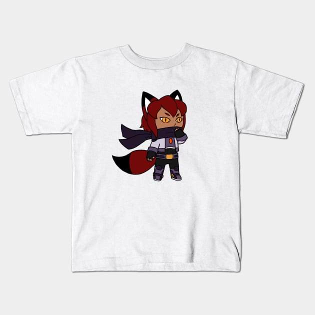 Rubi Chibi Armor Kids T-Shirt by Firestorm Fox